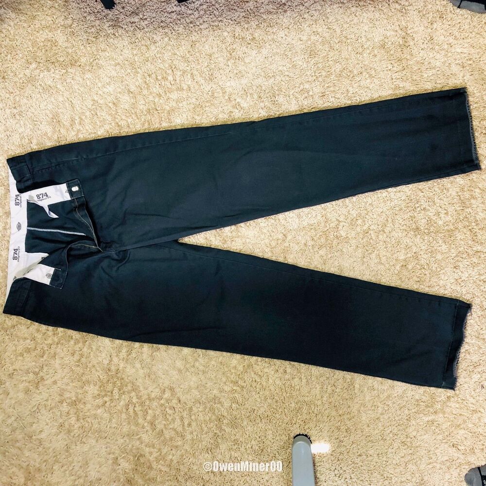 Dickies Original 874® Work Pants - Black, Size 38x36 (Unhemmed)